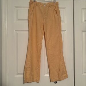 Anthropologie Yellow Linen Pants 4